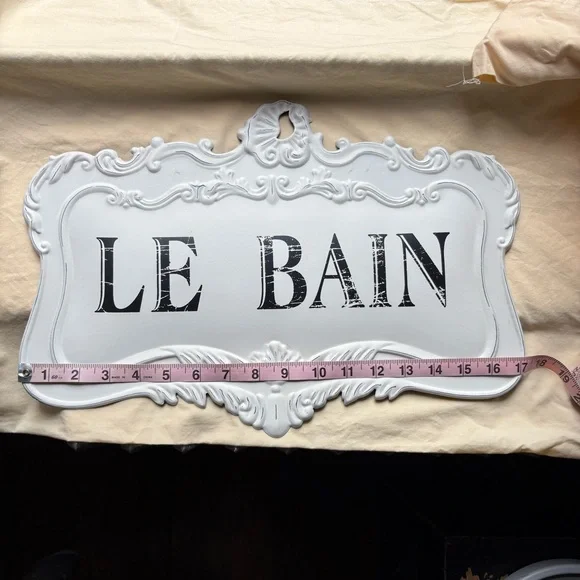 Belle époque style 'Le Bain' bathroom sign. NWT - Picture 2 of 6